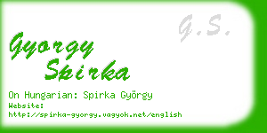gyorgy spirka business card